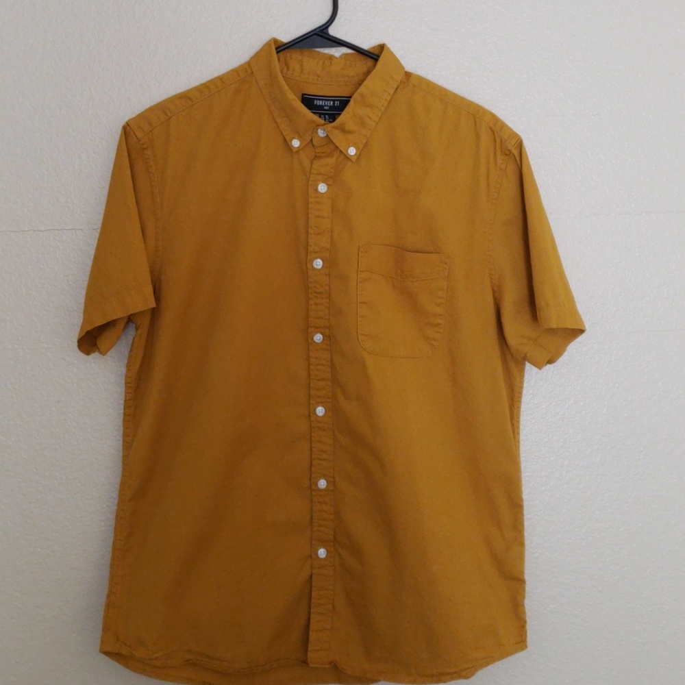 Forever 21 Mustard Yellow Button Down Shirt